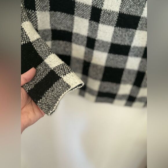 Christian Soriano black white and green plaid turtleneck sweater XS - Picture 6 of 8